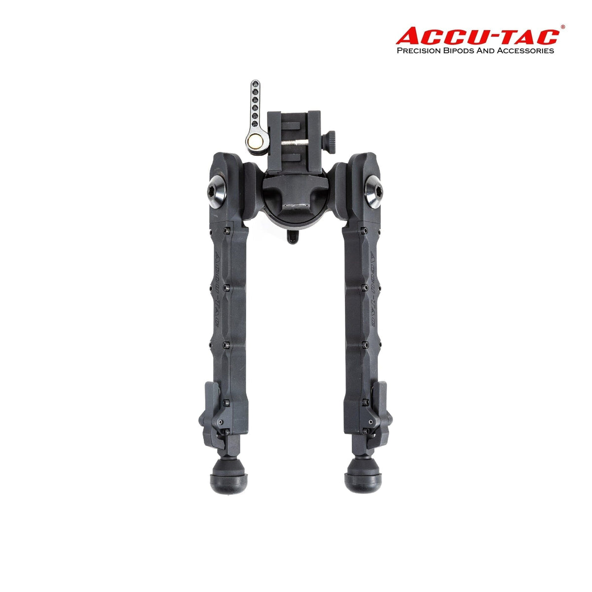 Accu-Tac PC-5 Picatinny QD Bipod in black with quick-detach rail mount