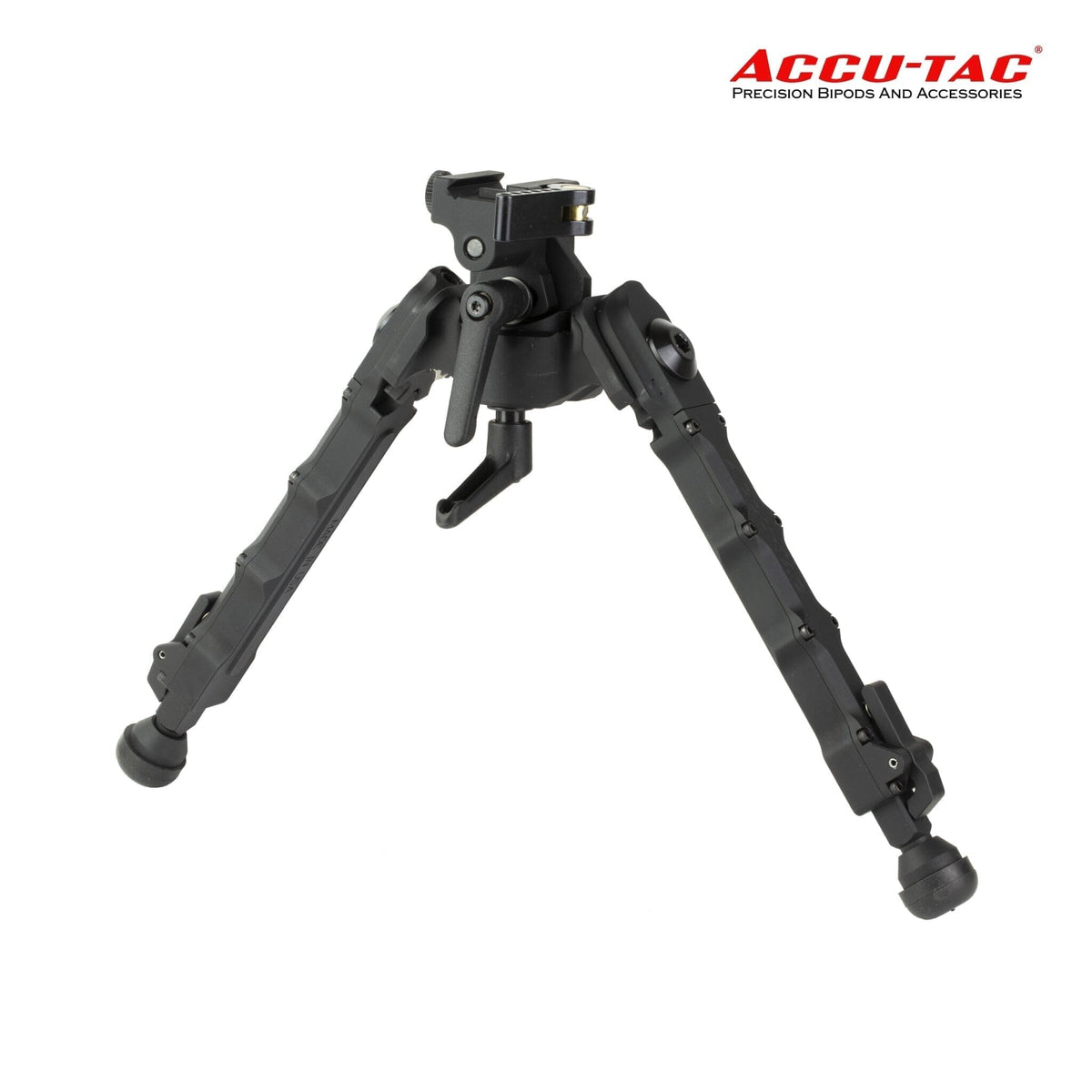 Accu-Tac PC-5 pan and cant bipod in black for precision rifle shooting