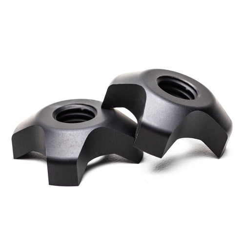 Accu-Tac Spike Claw in close-up, the toothed disc that screws onto a bipod spike