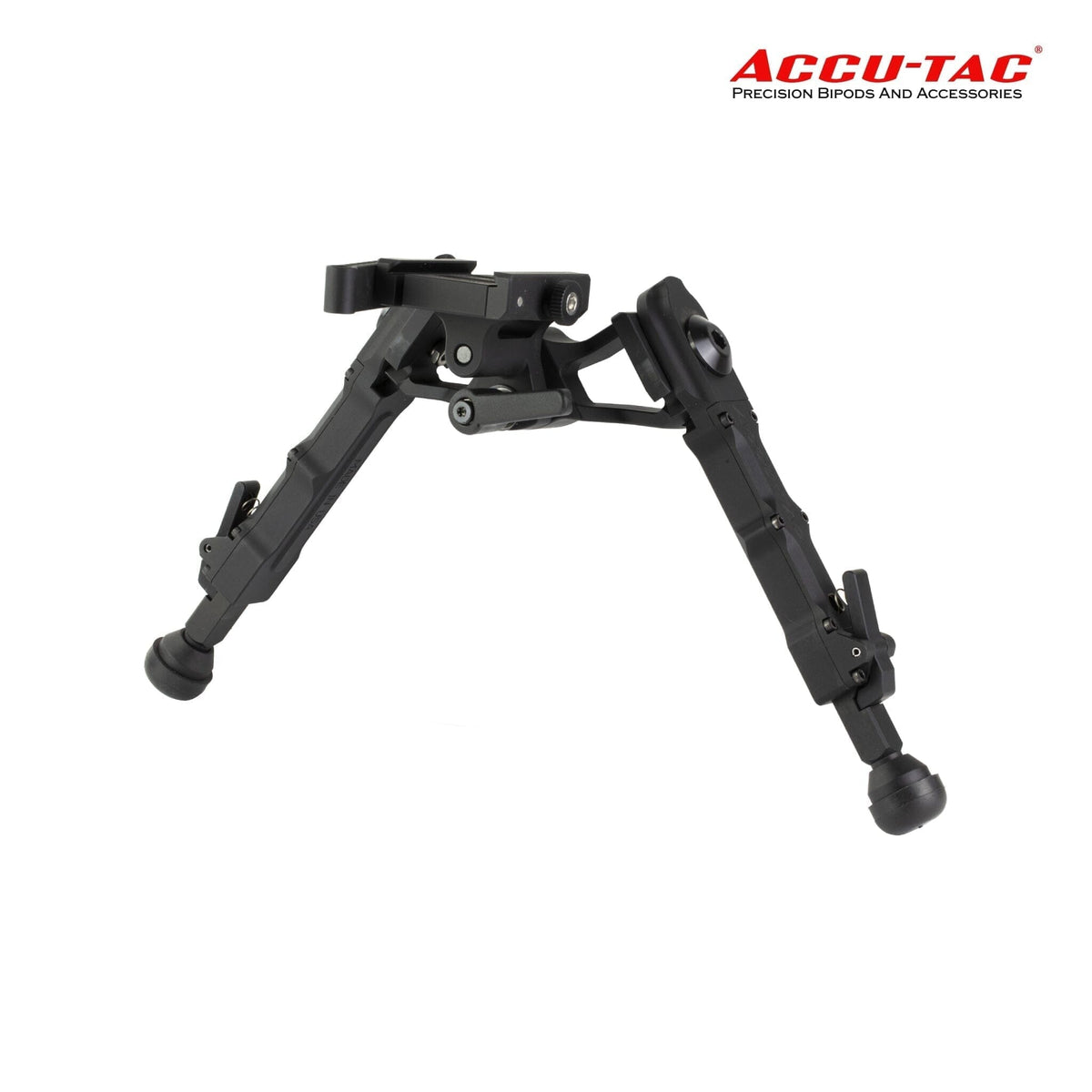 Accu-Tac WB-4 Arca-Spec QD Bipod Black — wide-body precision rifle bipod