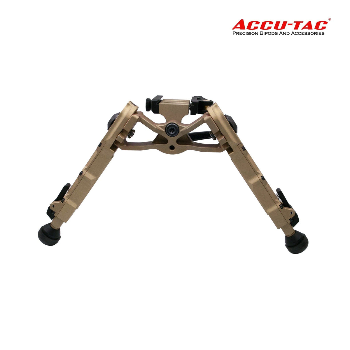 Accu-Tac WB-4 Arca-Spec QD Bipod Flat Dark Earth — wide-body precision rifle bipod