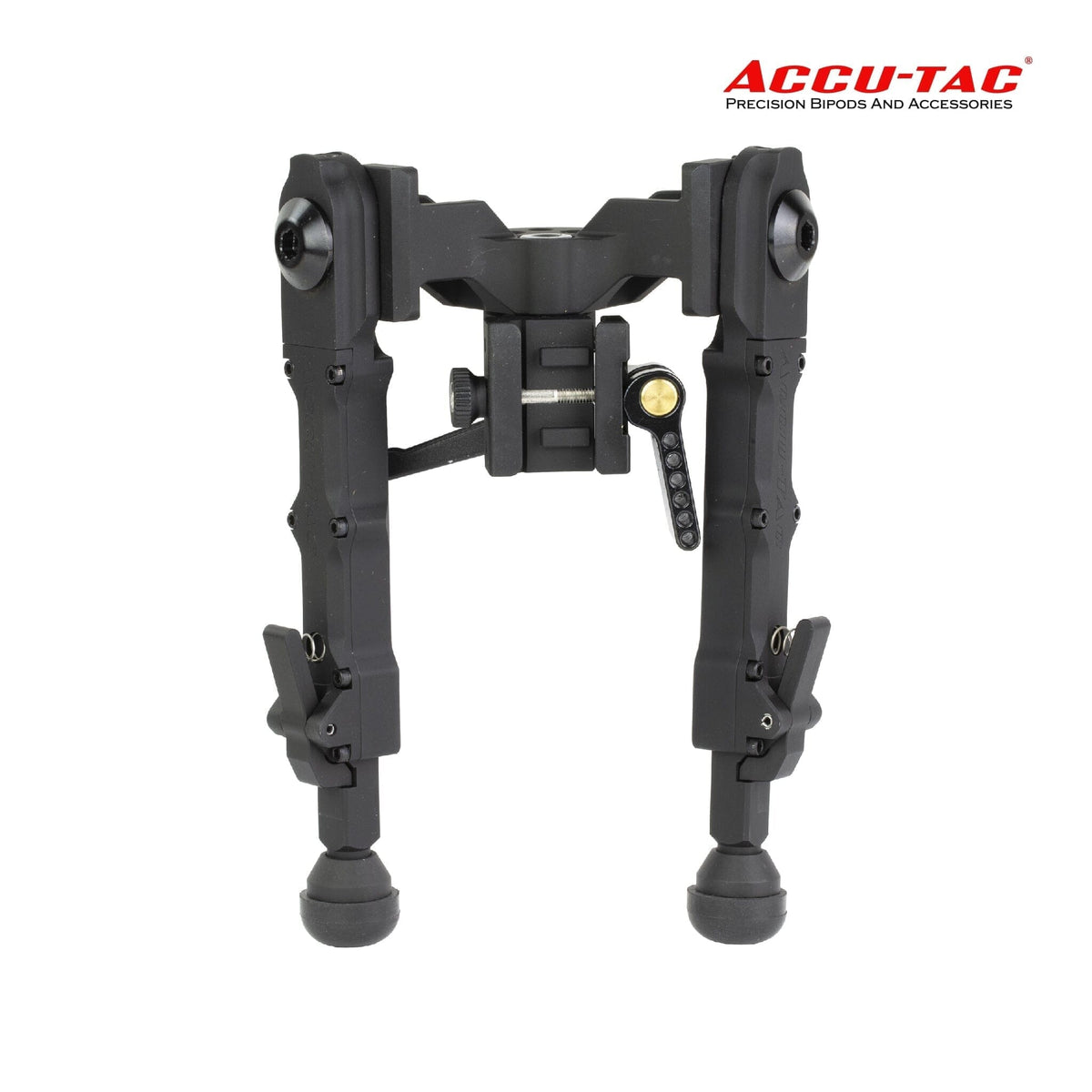 Accu-Tac WB-4 Picatinny QD Bipod in black with quick-detach Picatinny mount
