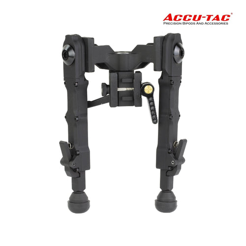 Accu-Tac WB-4 Picatinny QD Bipod in black with quick-detach Picatinny mount