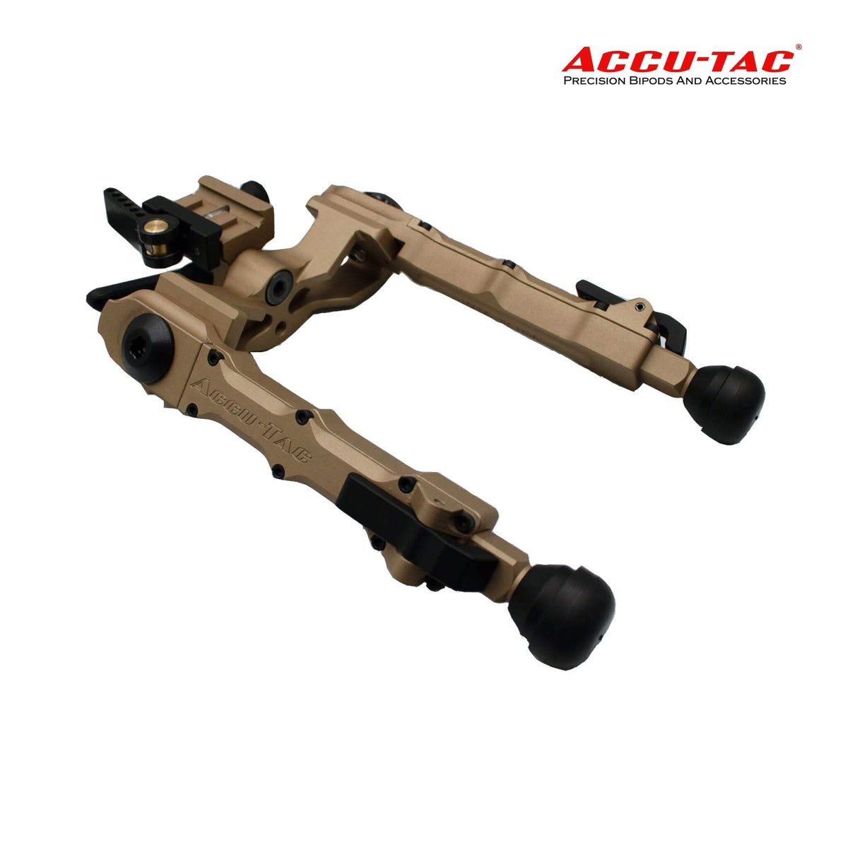 Accu-Tac WB-4 bipod in Flat Dark Earth with quick-detach Picatinny mount