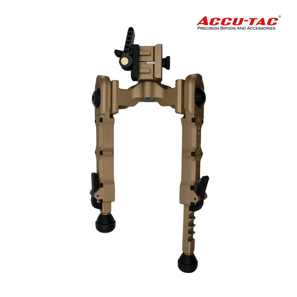 Accu-Tac WB-4 wide-body Picatinny bipod in Flat Dark Earth for precision rifles