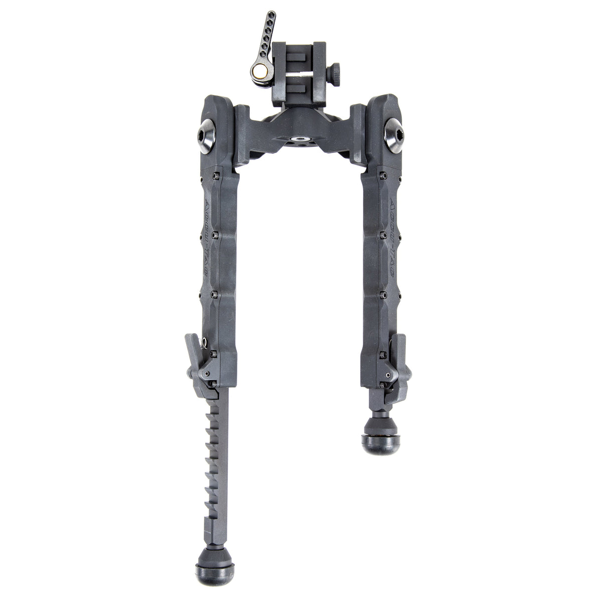Accu-Tac WB-5 Picatinny QD Bipod showing the wide leg spread and machined leg detents