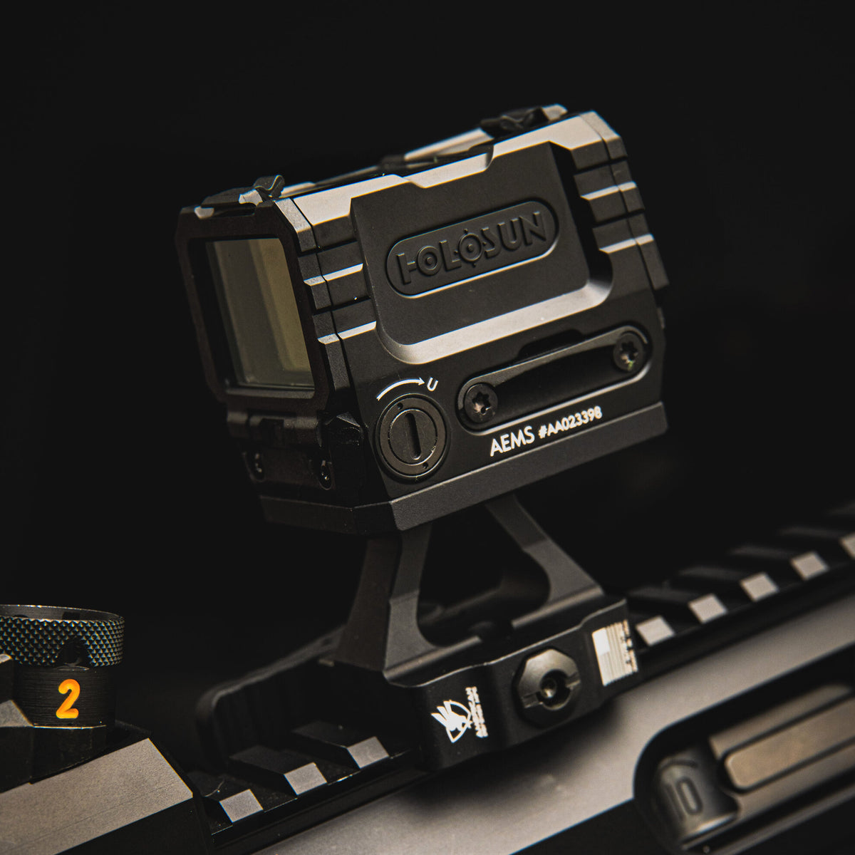 Earlier ADM catalogue photograph of the Holosun AEMS 2.33 inch night vision mount