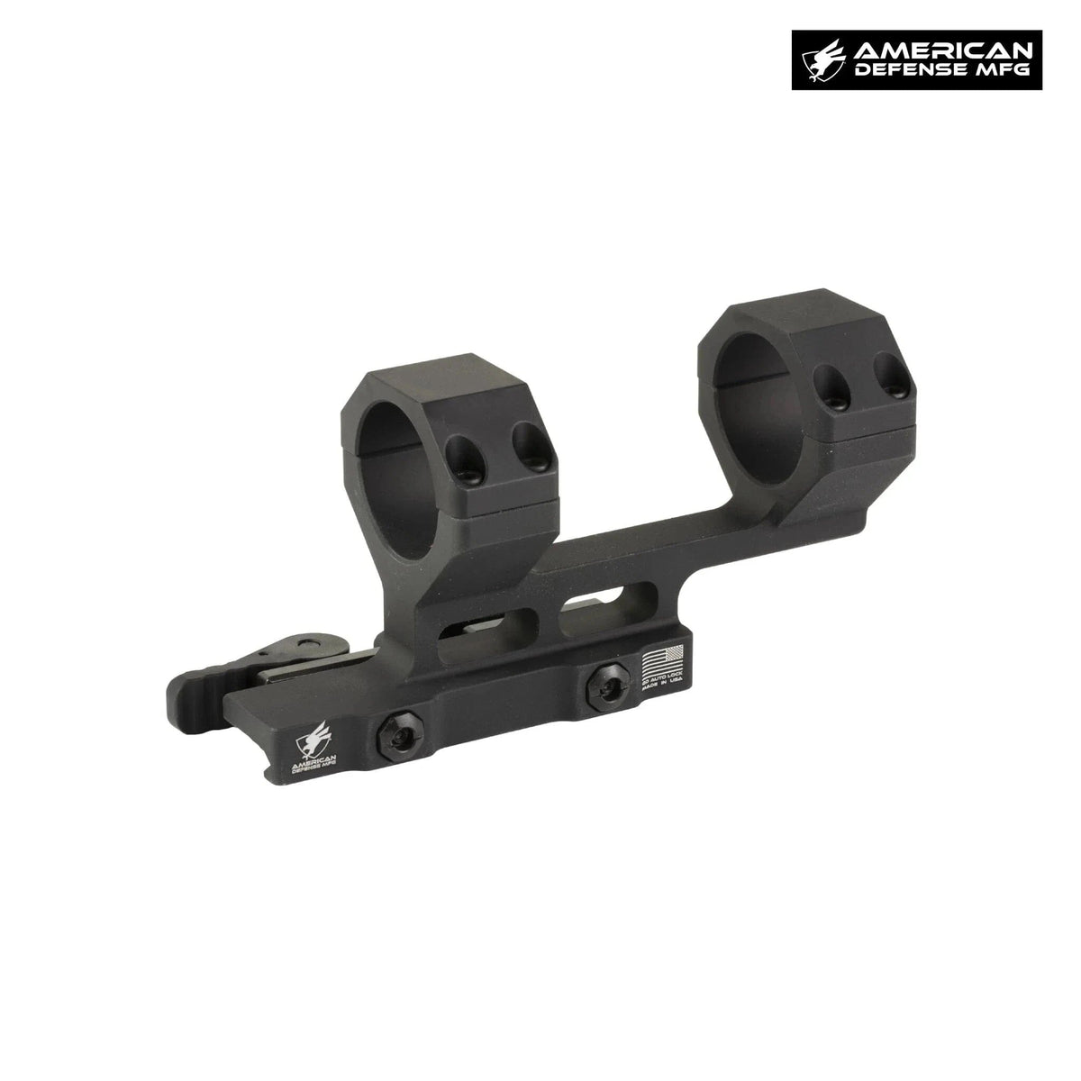American Defense AD-DELTA-C cantilever scope mount with 34mm rings at high height
