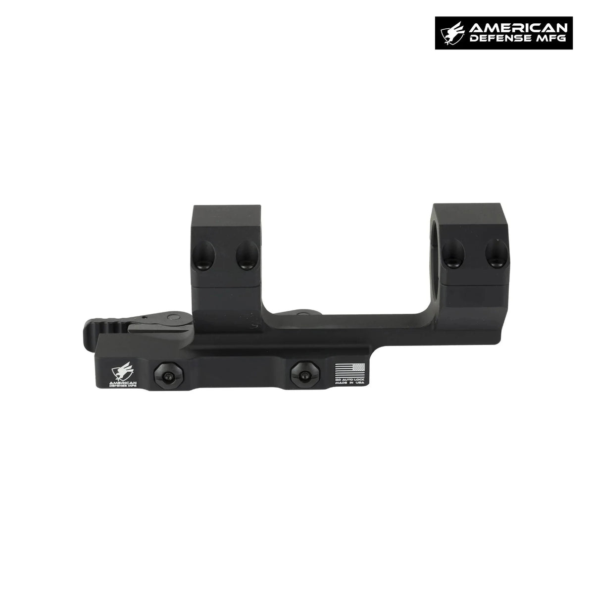 American Defense AD-DELTA-C 30mm standard-height cantilever scope mount with Auto Lock QD levers