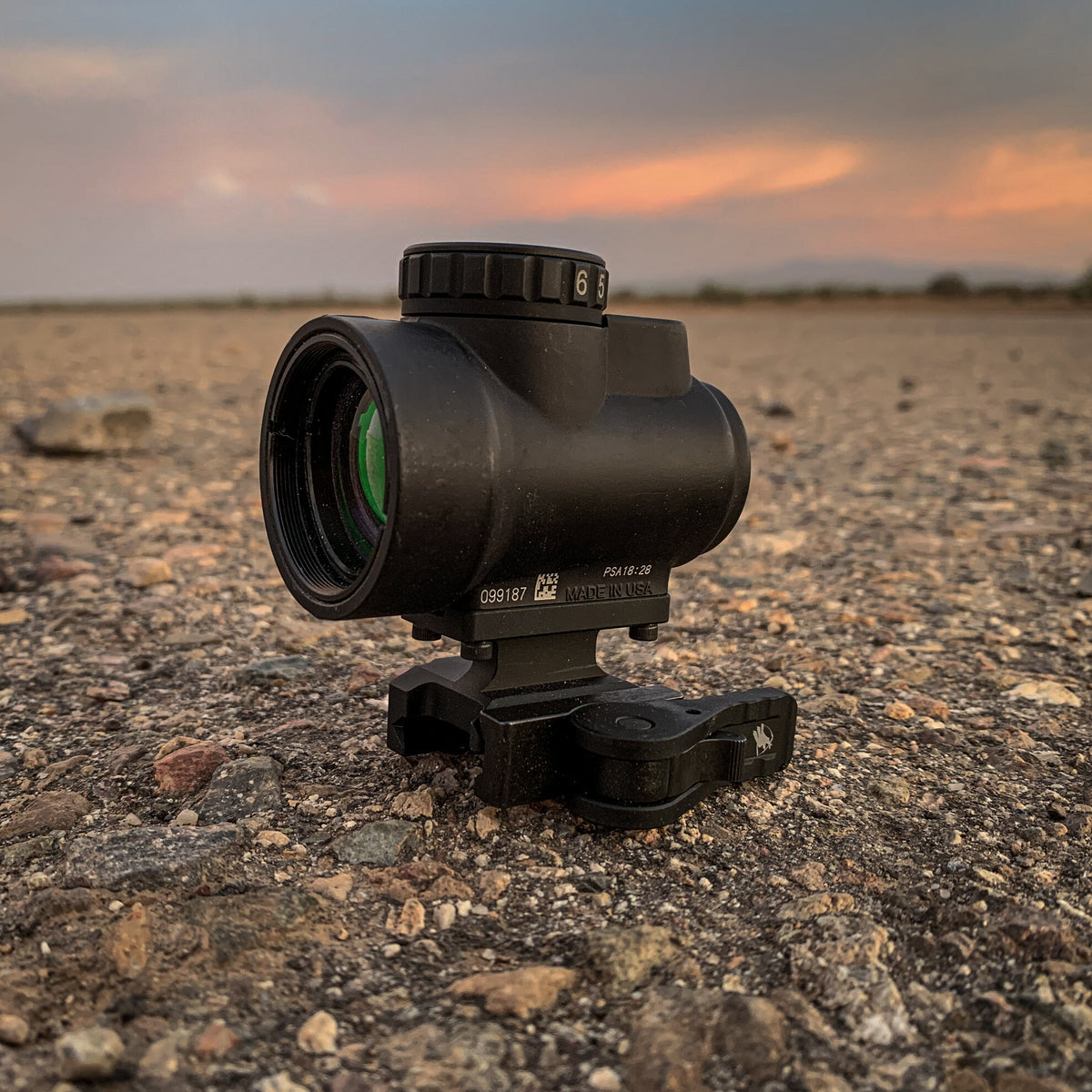 American Defense AD-MRO-LW Trijicon MRO absolute co-witness mount in black anodised aluminium
