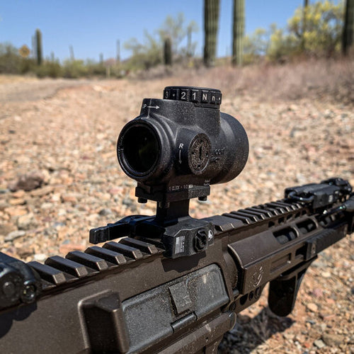 ADM catalogue photograph of the lightweight Trijicon MRO quick-detach mount body