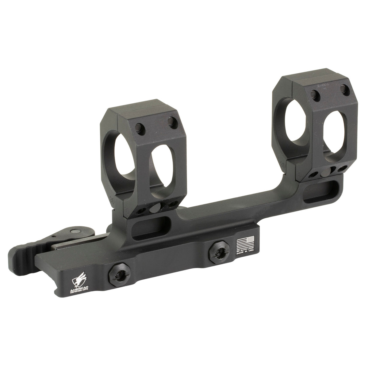 American Defense AD-RECON cantilever scope mount with 30mm rings at medium height