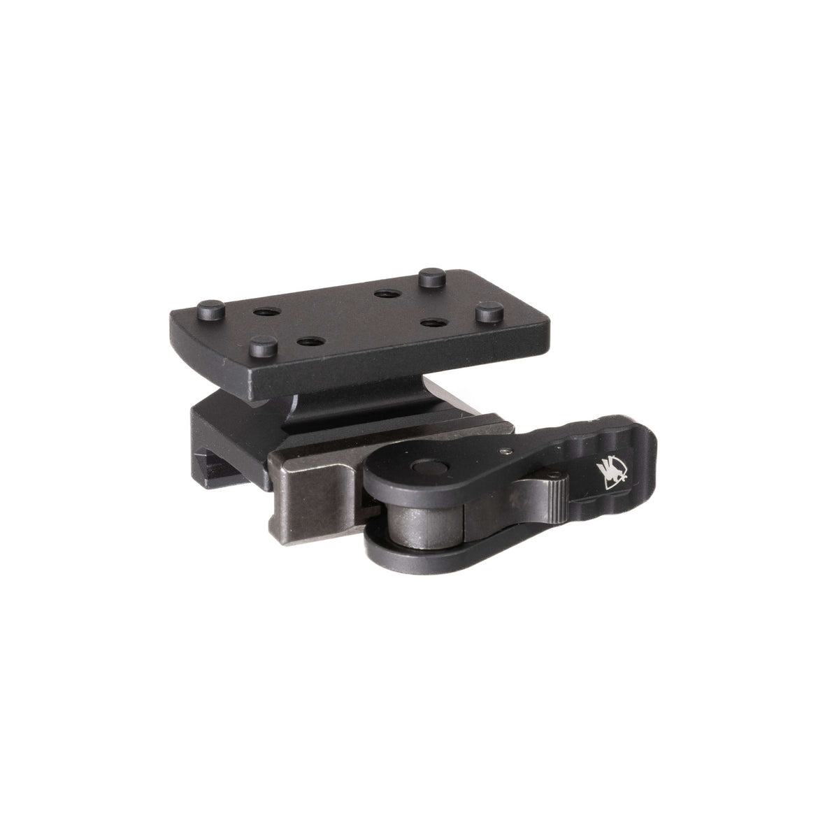 American Defense AD-TR-LW DeltaPoint Pro absolute co-witness mount with a QD auto-lock lever