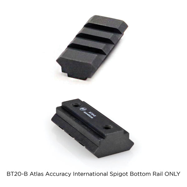 Atlas Bipod BT20-B AAIS bottom rail for Accuracy International spigot mounts