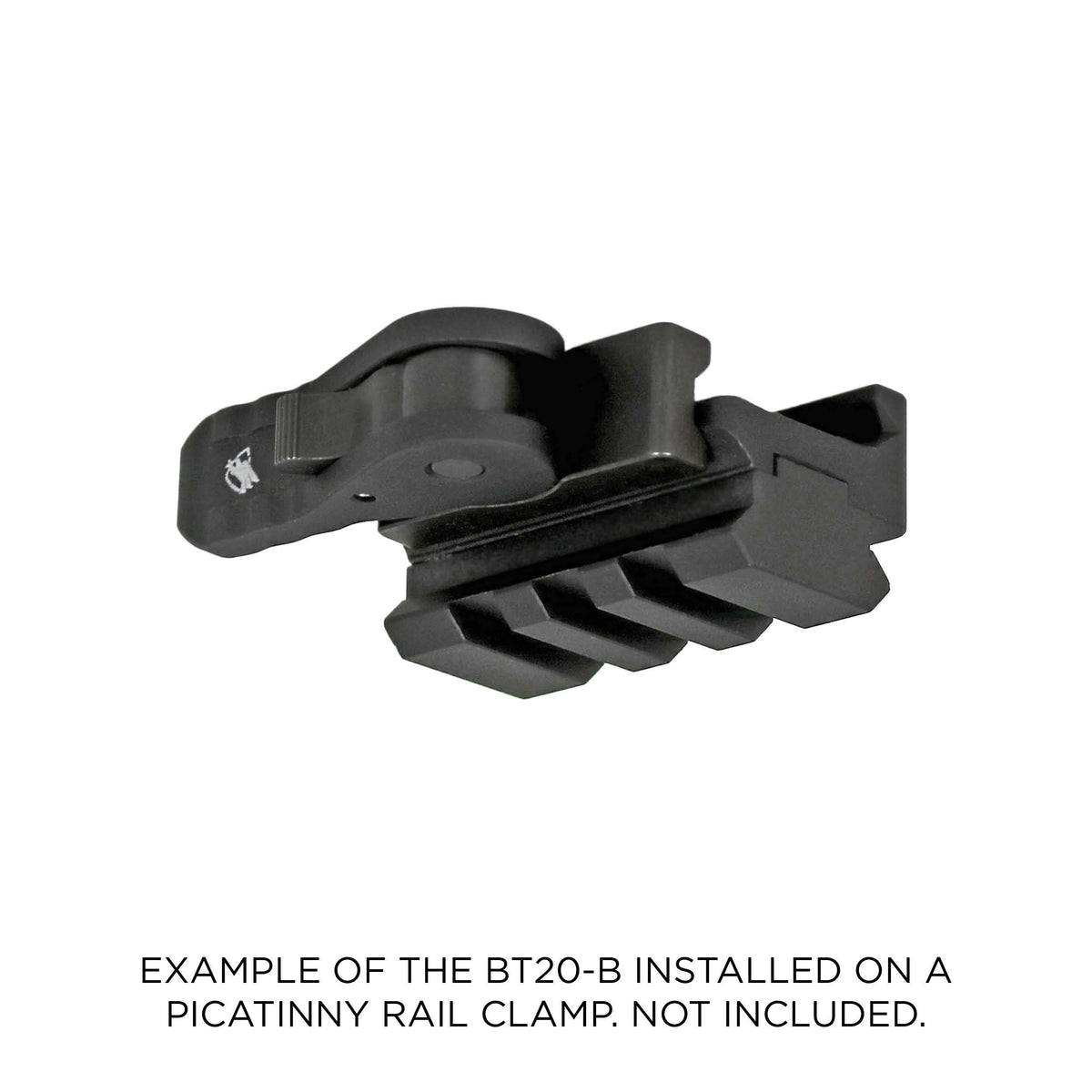 Atlas Bipod BT20-B bottom rail for the Atlas AI spigot mount, third studio image