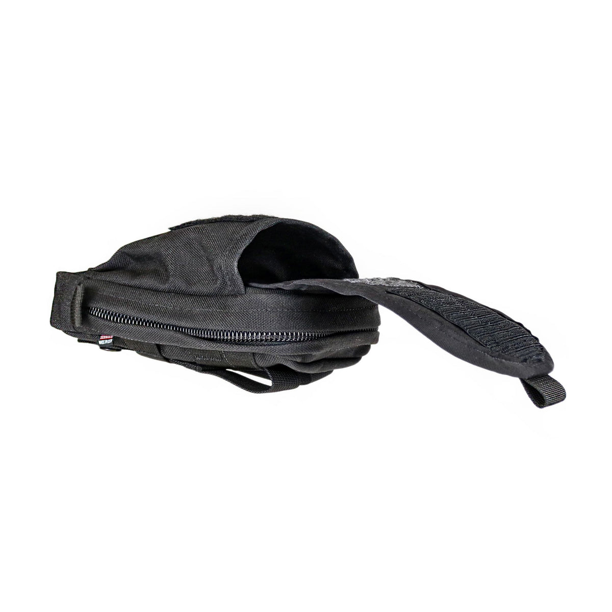 Atlas BT30-B bipod pouch in black shown against white, third studio image