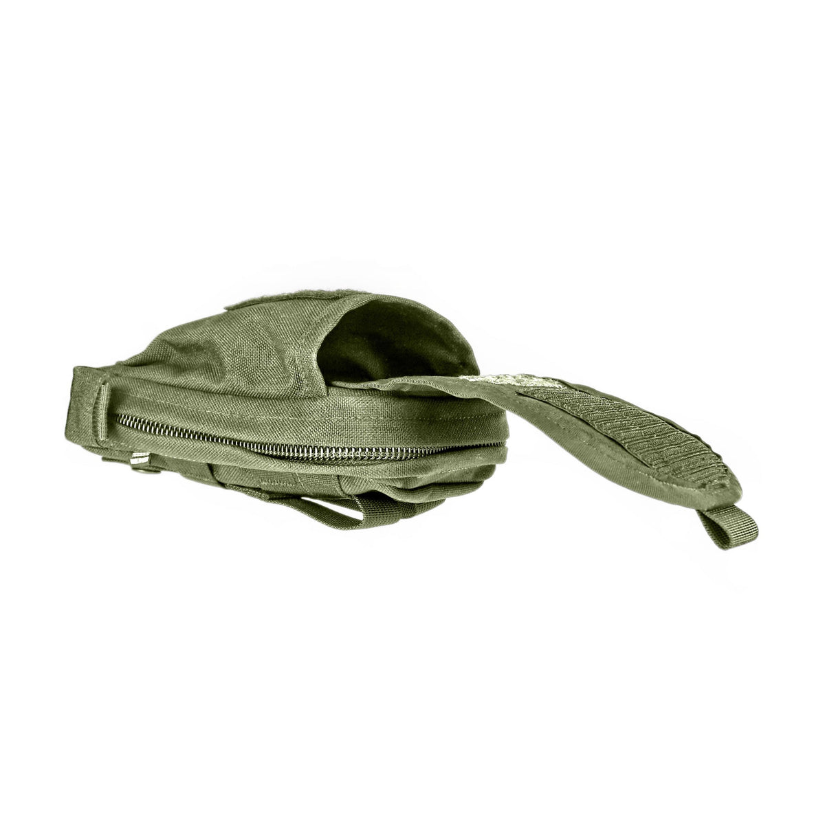 Atlas BT30-R bipod pouch in Ranger Green shown against white, third studio image