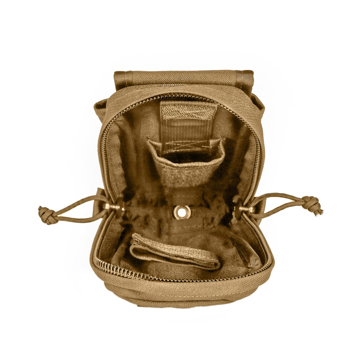 Atlas Bipod BT30 coyote brown bipod pouch in hard-wearing nylon, tall configuration