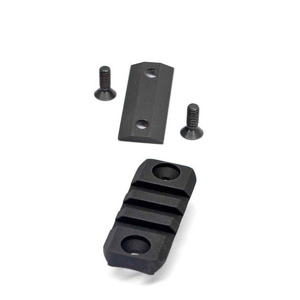 Atlas Bipod BT33 tube rail kit arranged upright, showing the rail and its steel bar nut