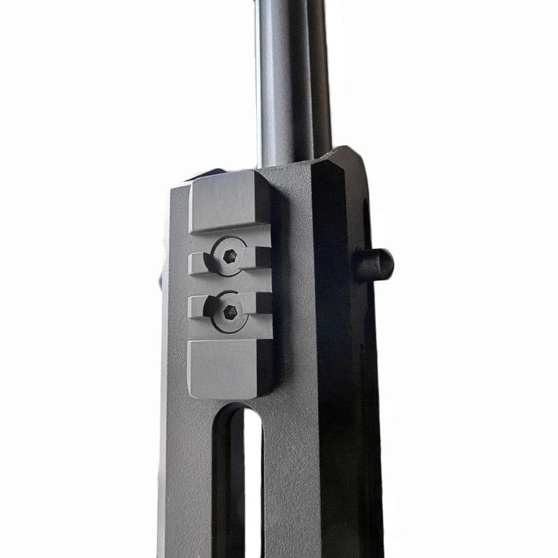 Atlas Bipod BT45 Savage 110BA fore-end rail in black anodised aluminium, third image