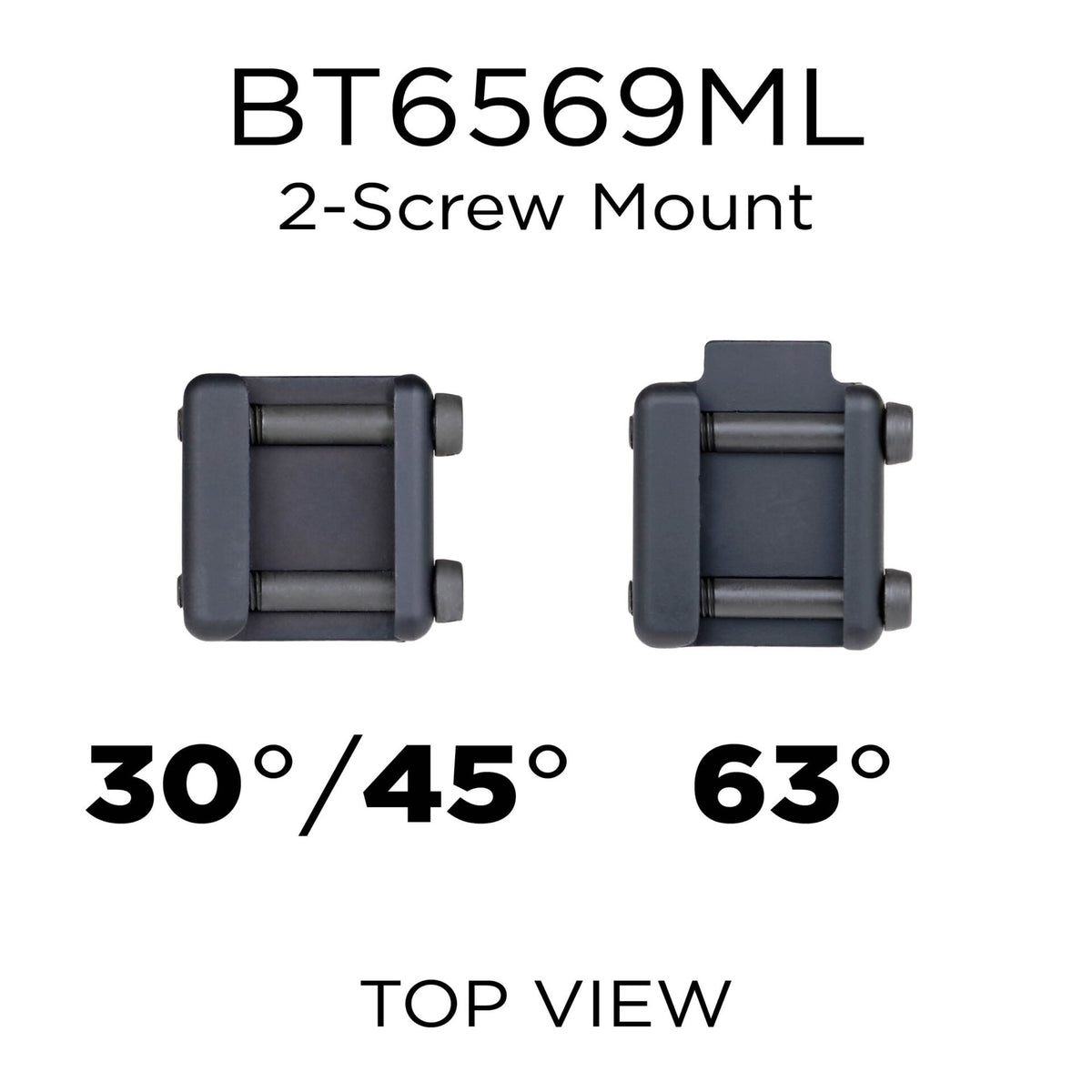 Atlas Bipod BT6569ML-NC no clamp CAL mount in anodised aluminium