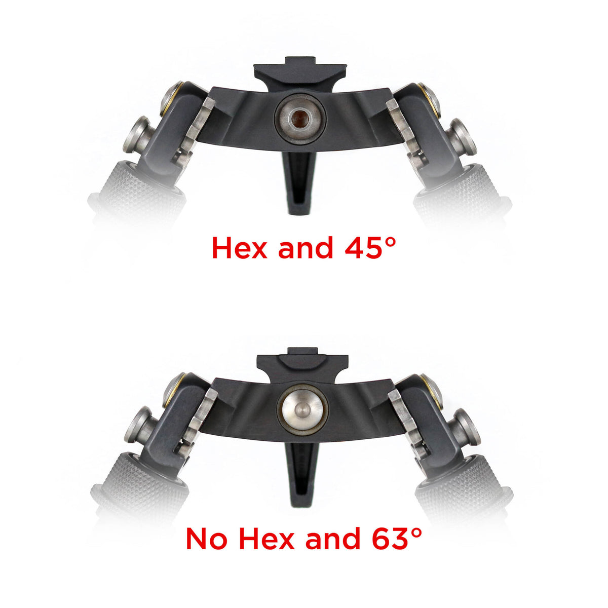 Atlas Bipod BT6569ML CAL mount allowing a swap between clamp and no clamp
