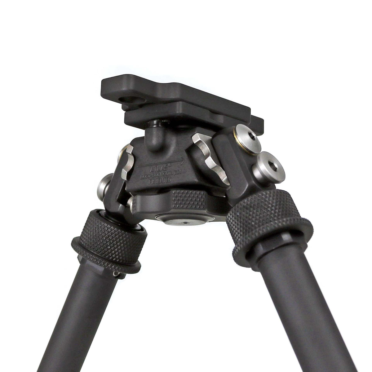 Atlas Bipod BT70 M-LOK adaptor mounted on a BT46-NC bipod, second fitted view