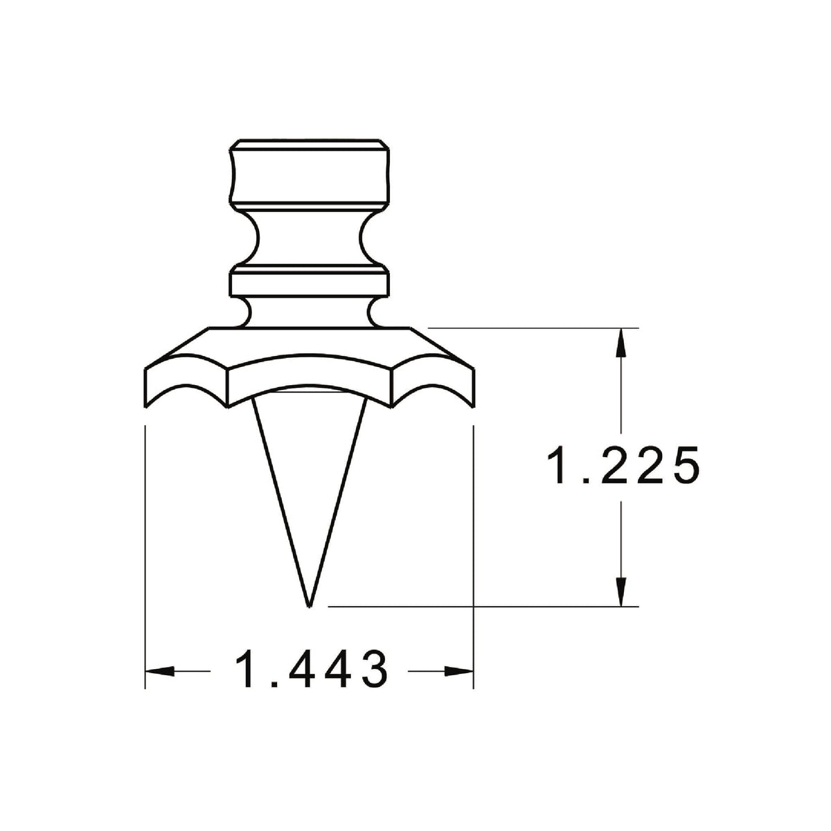 Atlas Bipod BT75 Raider cleat feet, a replacement foot set for Atlas bipods
