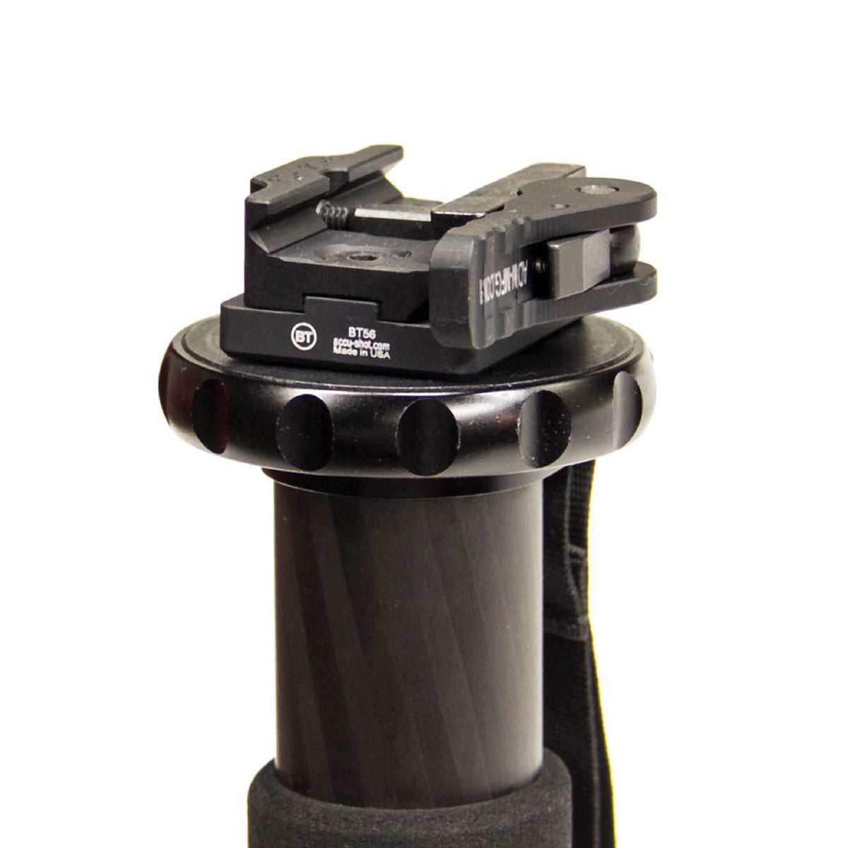 B&T Industries BT56LD-L quick detach adapter for tripod mounted rifle shooting