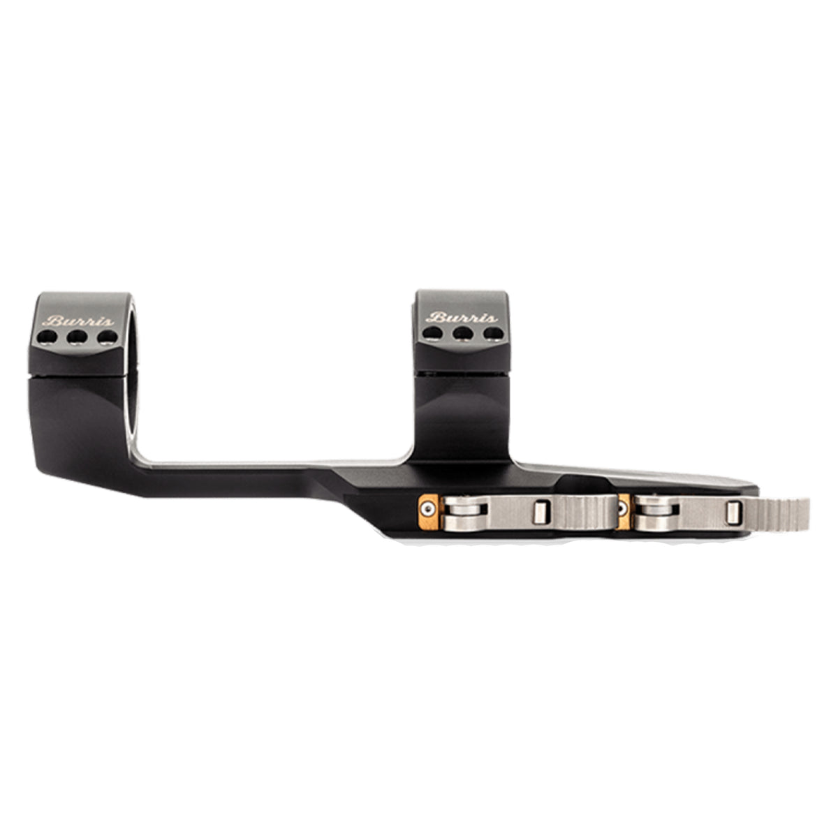 Burris AR-Signature P.E.P.R. 410352 quick detach mount seen side on in matte black
