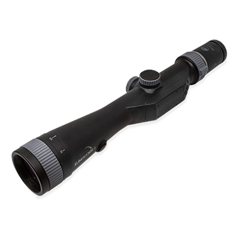 Burris Eliminator 5 5-20x50 LaserScope viewed from the front with the laser windows