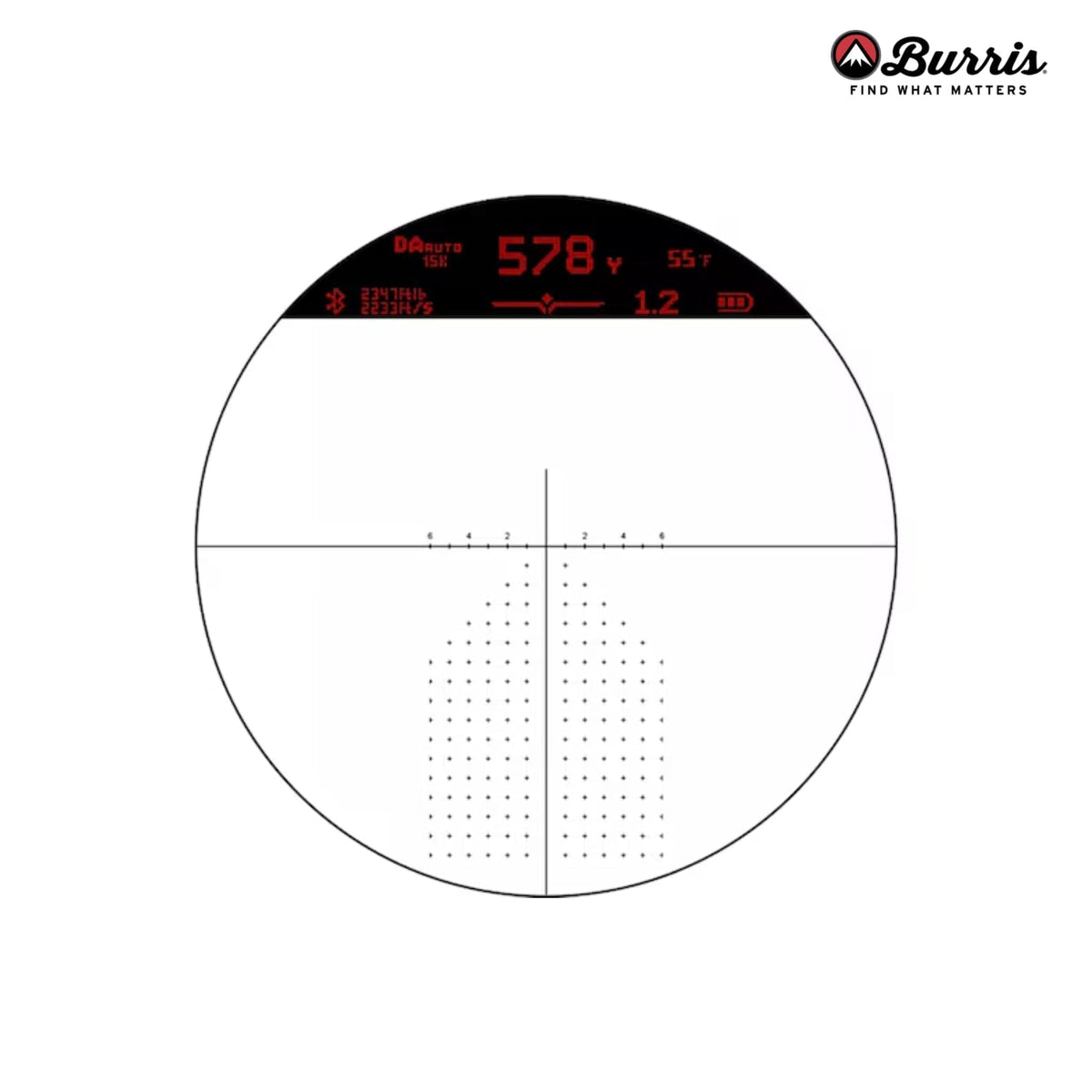 Burris Eliminator 6 4-20x52 rifle scope for long-range hunting with an automatically placed aiming point