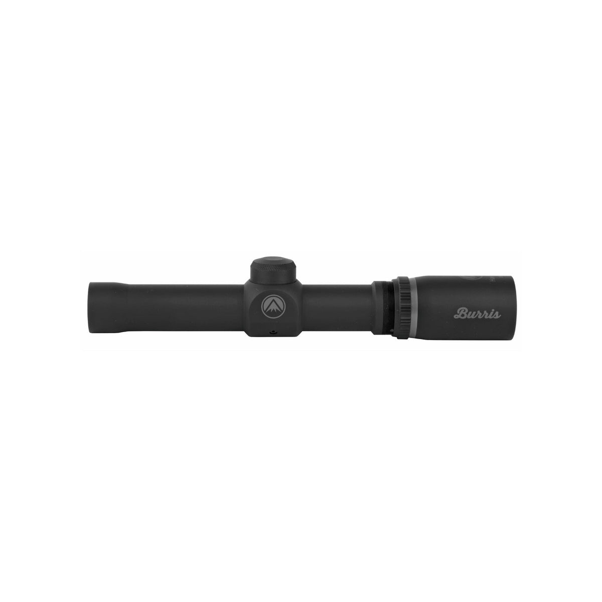 Burris 2x20mm handgun scope, Plex reticle, matte black with a 1 inch main tube and Hi-Lume multicoated lenses