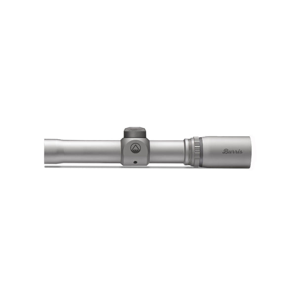 Burris 2x20mm handgun scope with the Plex reticle in a polished nickel finish