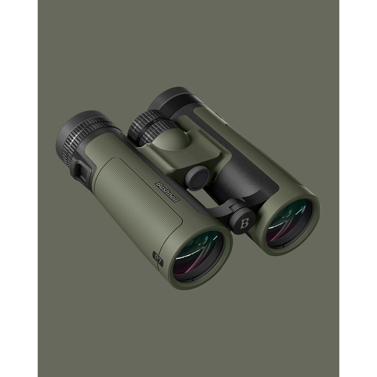 Bushnell R7 10x42 binocular with field-flattener optics and dielectric-coated Schmidt-Pechan BaK-4 prisms