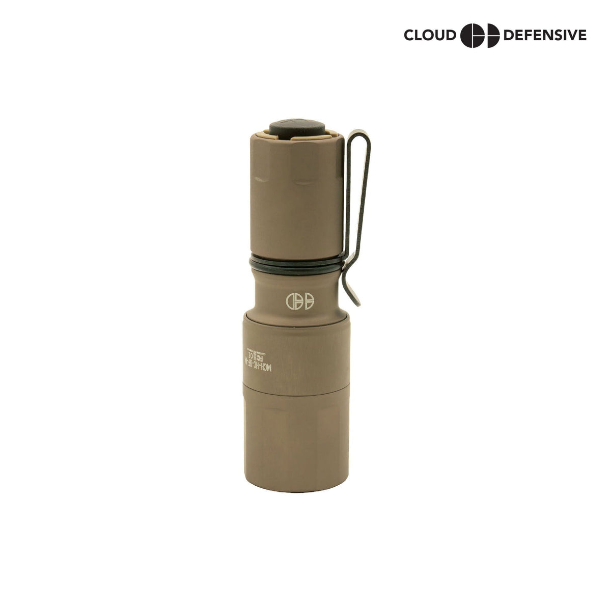 Cloud Defensive MCH Micro HC tactical flashlight in Flat Dark Earth anodised aluminium