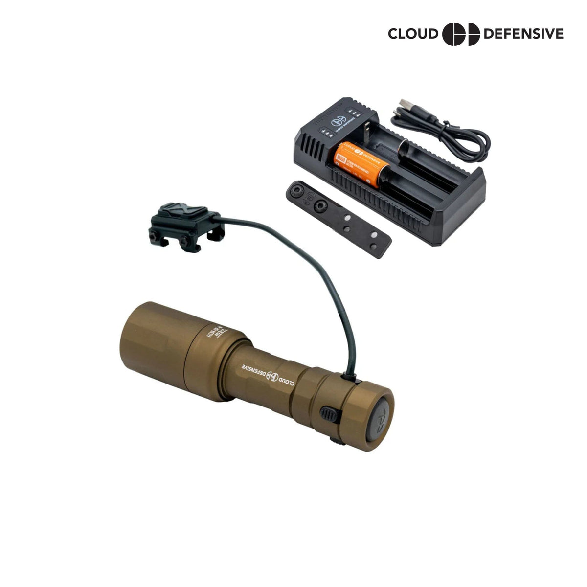 Cloud Defensive REIN 3.0 Micro weapon light in Flat Dark Earth for short barrelled rifles