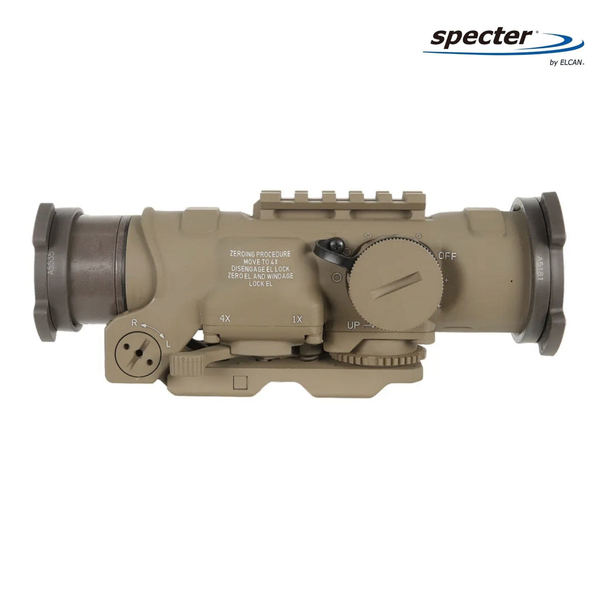 ELCAN SpecterDR 1x/4x .223/5.56 BDC rifle scope with Flat Dark Earth anodised aluminium housing