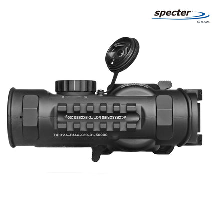 ELCAN SpecterDR 1.5x/6x 5.56 BDC Black Scope w/Flip Covers, ARD & A.R.M.S. Levers DFOV6-B146-C10 LPVO Rifle Scope ELCAN SpecterDR 