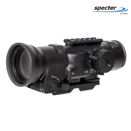 ELCAN SpecterDR 1.5x/6x Rifle Scope 5.56 BDC w/ Flip Covers, ARD & A.R.M.S. Levers Black - DFOV6-B146-C10 LPVO Rifle Scope ELCAN SpecterDR 