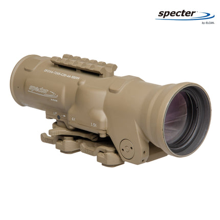 ELCAN SpecterDR 1.5x/6x Rifle Scope 5.56 BDC w/ Flip Covers, ARD & A.R.M.S. Levers FDE - DFOV6-T265-C10 LPVO Rifle Scope ELCAN SpecterDR 