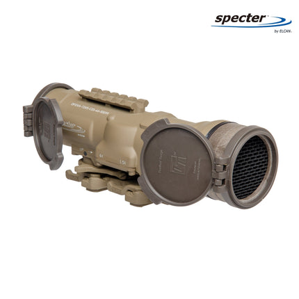 ELCAN SpecterDR 1.5x/6x 5.56 BDC FDE Scope w/Flip Covers, ARD & A.R.M.S. Levers DFOV6-T265-C10 LPVO Rifle Scope ELCAN SpecterDR 