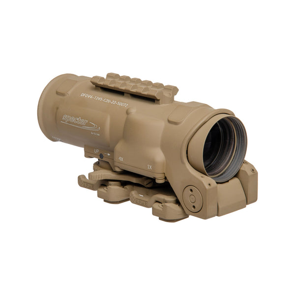 ELCAN SpecterDR 1x/4x in Flat Dark Earth as supplied in this XOPTEK reflex sight bundle