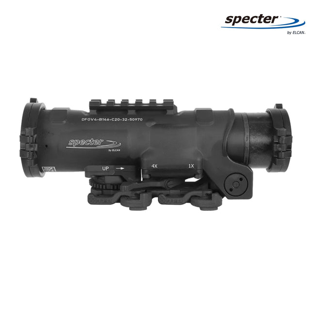 ELCAN SpecterDR 1x/4x 7.62 BDC Black Scope w/Flip Covers, ARD & A.R.M.S. Levers DFOV4-B146-C20 LPVO Rifle Scope ELCAN SpecterDR 