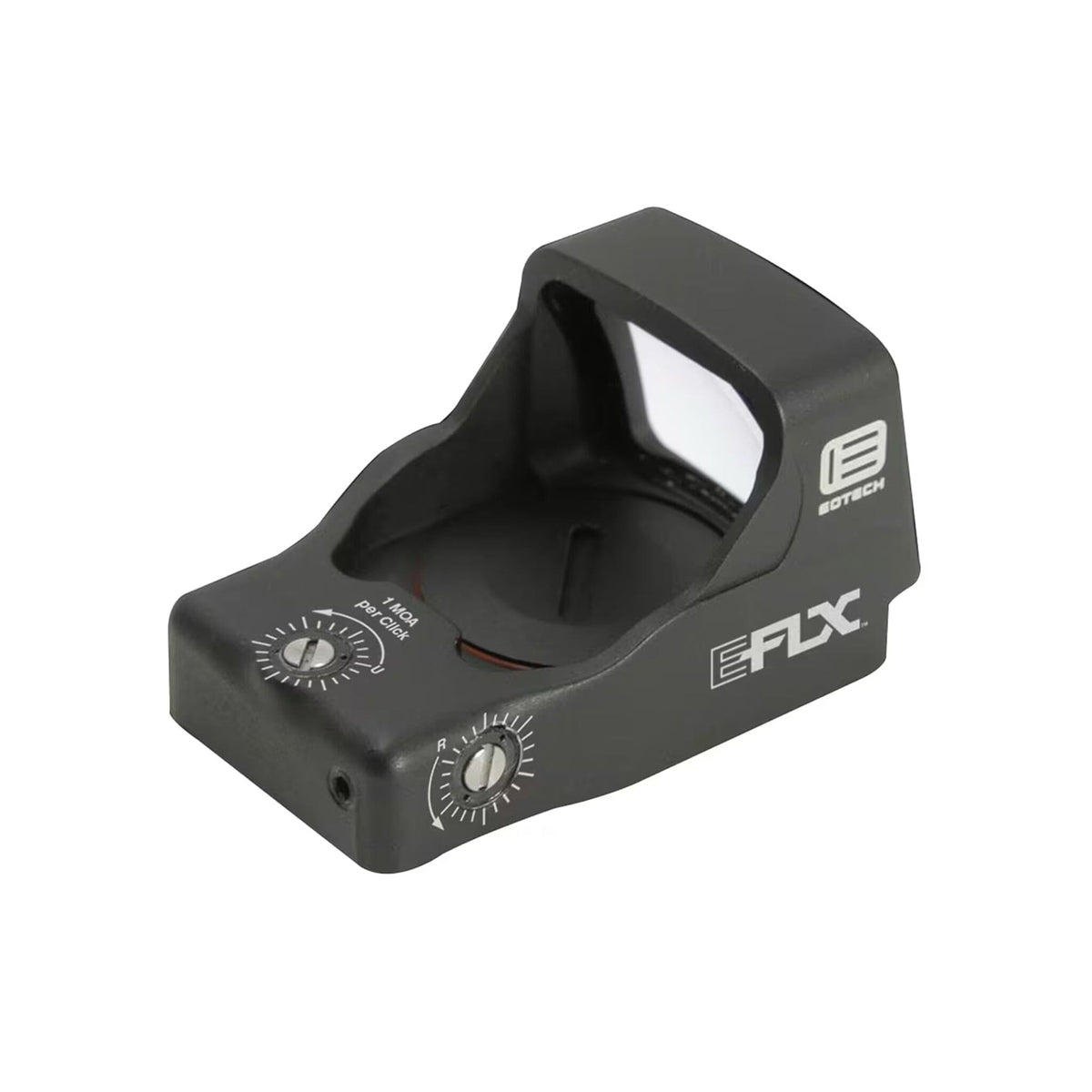 EOTech EFLX 3 MOA red dot sight in black, with a top-loading CR2032 battery