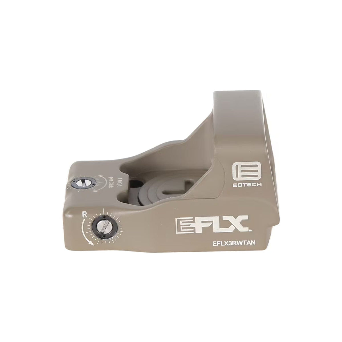 EOTech EFLX 6 MOA red dot sight in tan, on the Leupold DeltaPoint Pro footprint