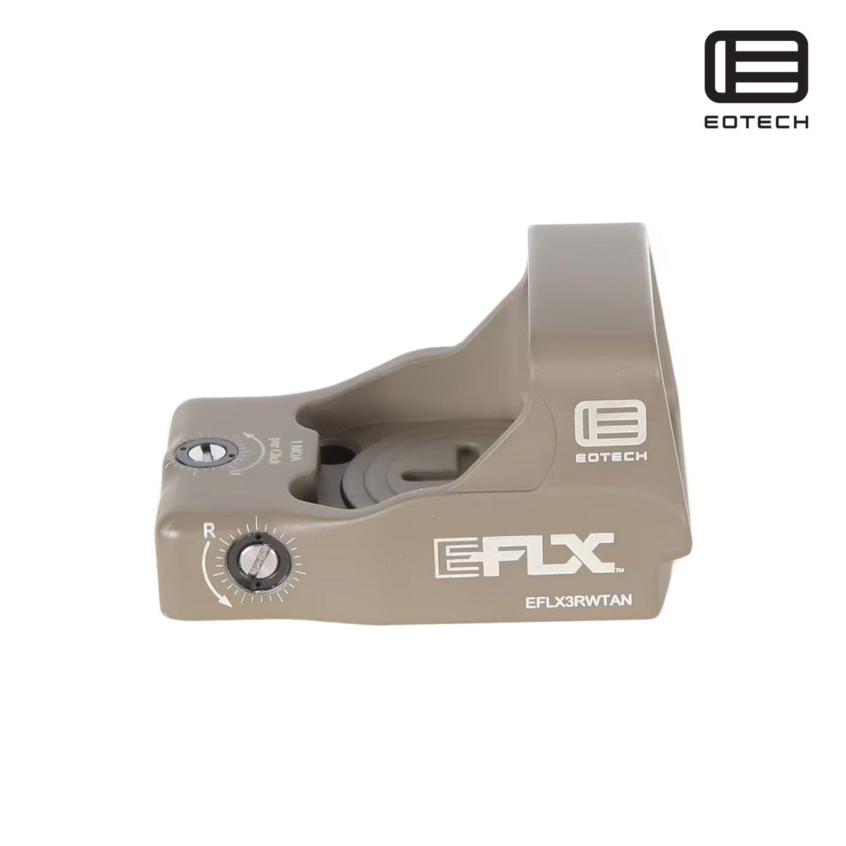 EOTech EFLX 6 MOA red dot sight in tan, on the Leupold DeltaPoint Pro footprint