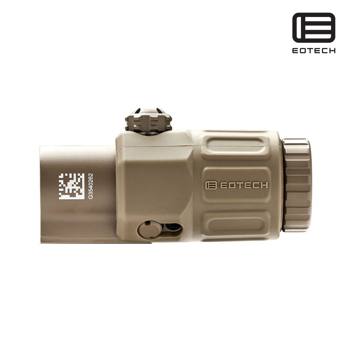 EOTech G33 3x magnifier supplied without a mount in Tan with a fast-focus dioptre for a crisp reticle image