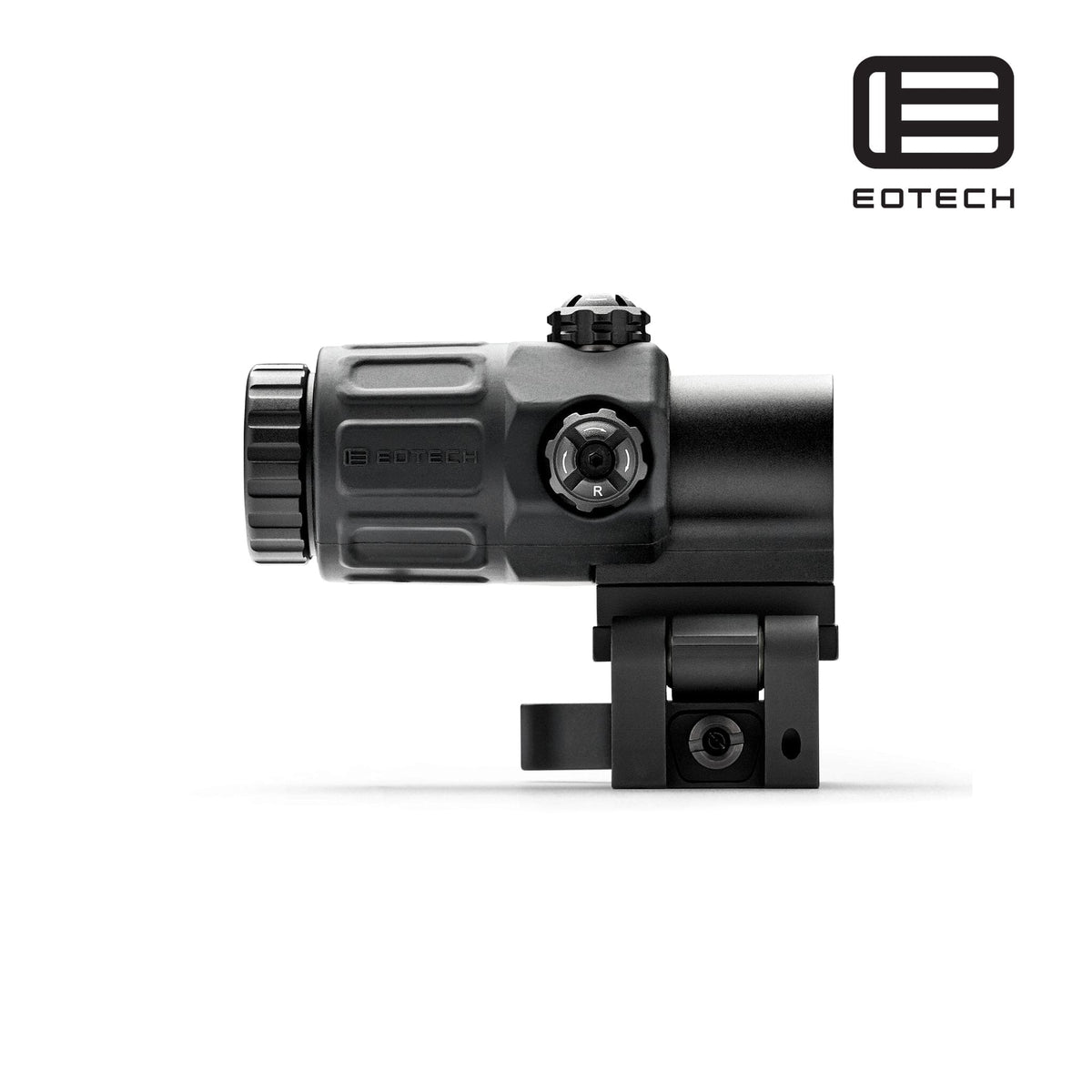 EOTech G33 3x magnifier on the flip-to-side STS mount in matte black with tool-free windage and elevation adjustment