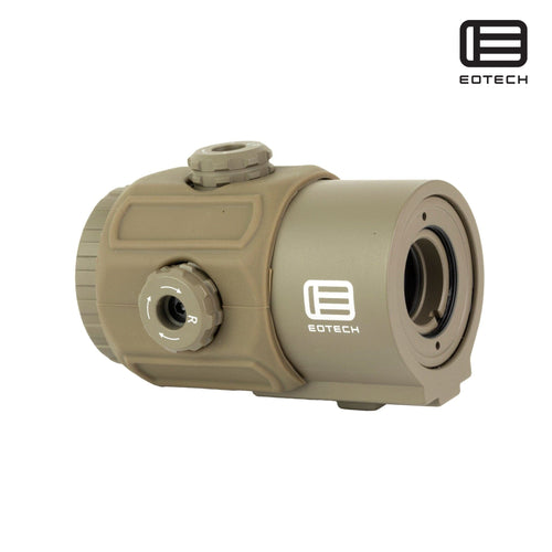EOTech G43 3x magnifier supplied without a mount in Tan with tool-free windage and elevation adjustment